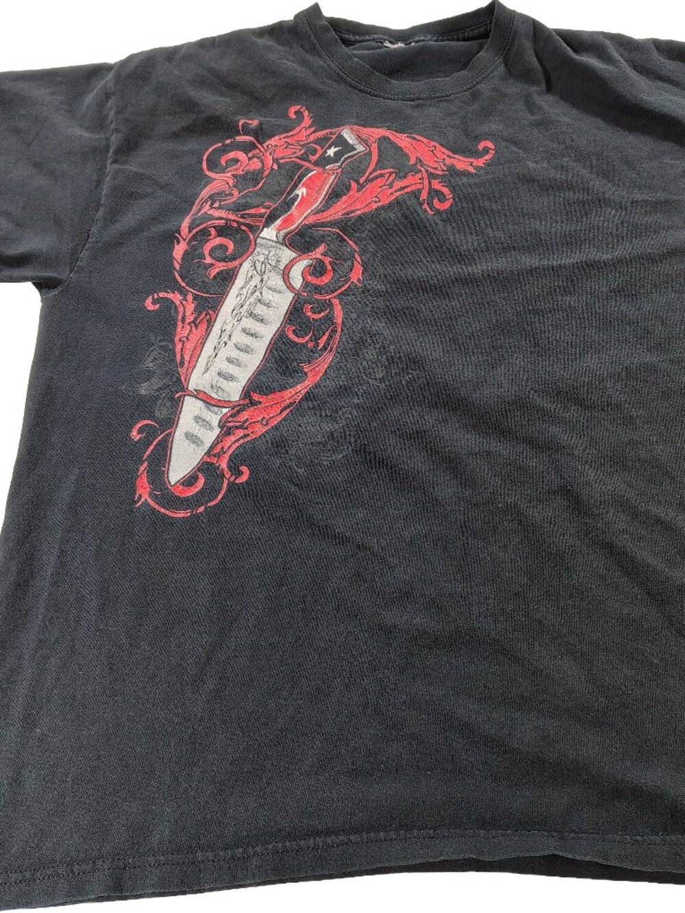 Men's Rare Black XXL Short Sleeve Knuckle Sandwich By Guy Fieri Graphic T-Shirt